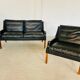 Vintage retro Danish mid-century G. Thams 2 person sofa & chair set