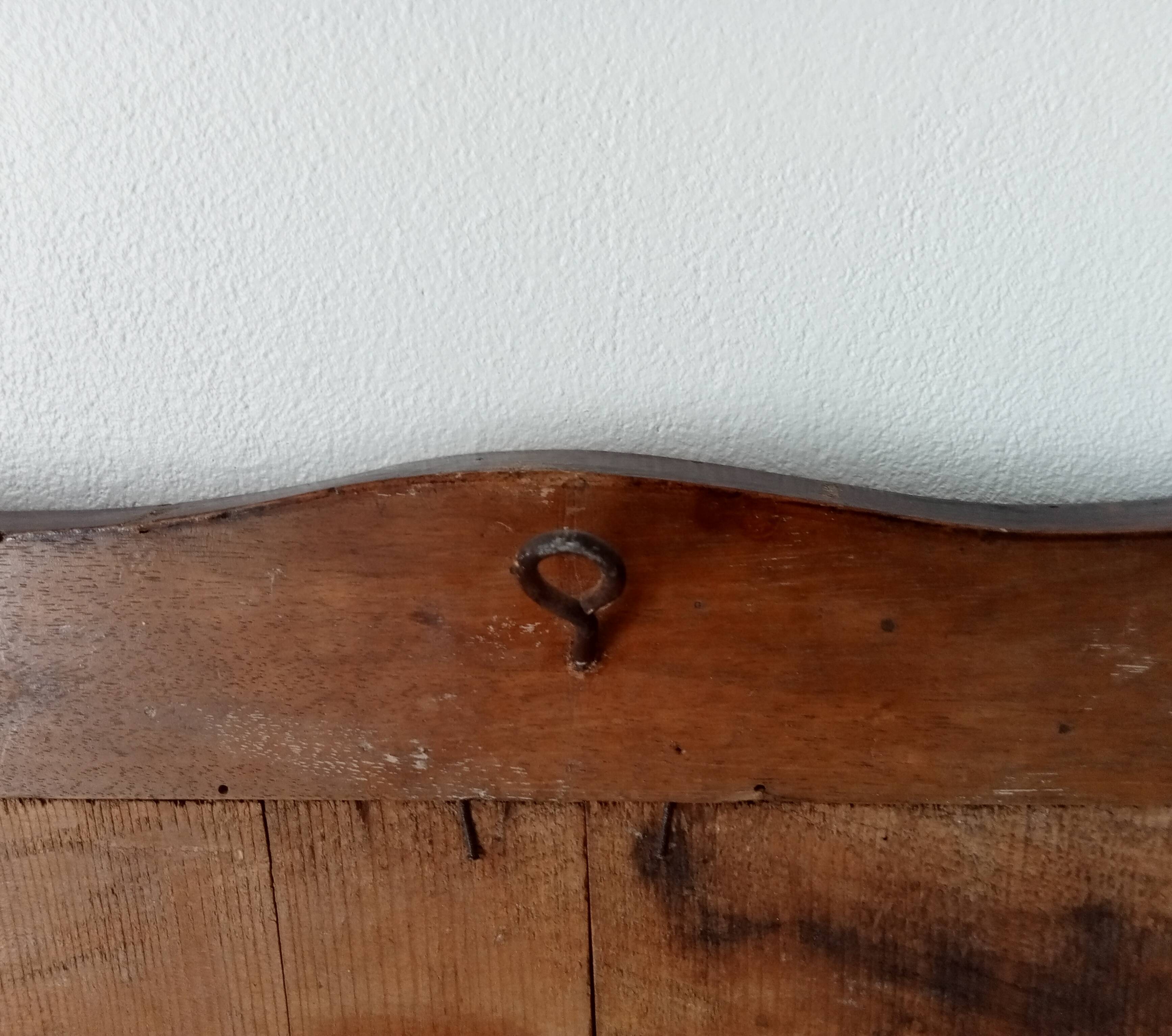 Miroir ancien en bois rustique