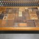 Danish coffee table with ceramic top, 1960s