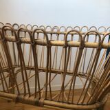 Vintage rattan cradle