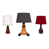 Trio small Table lamps 1960s incl Shades Holland