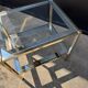 70s mirrored glass side table