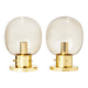 Glashütte Limburg ceiling lights Brass and glass Germany 1970 Labelled