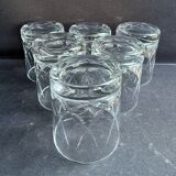 6 Verres à porto cristal taillé