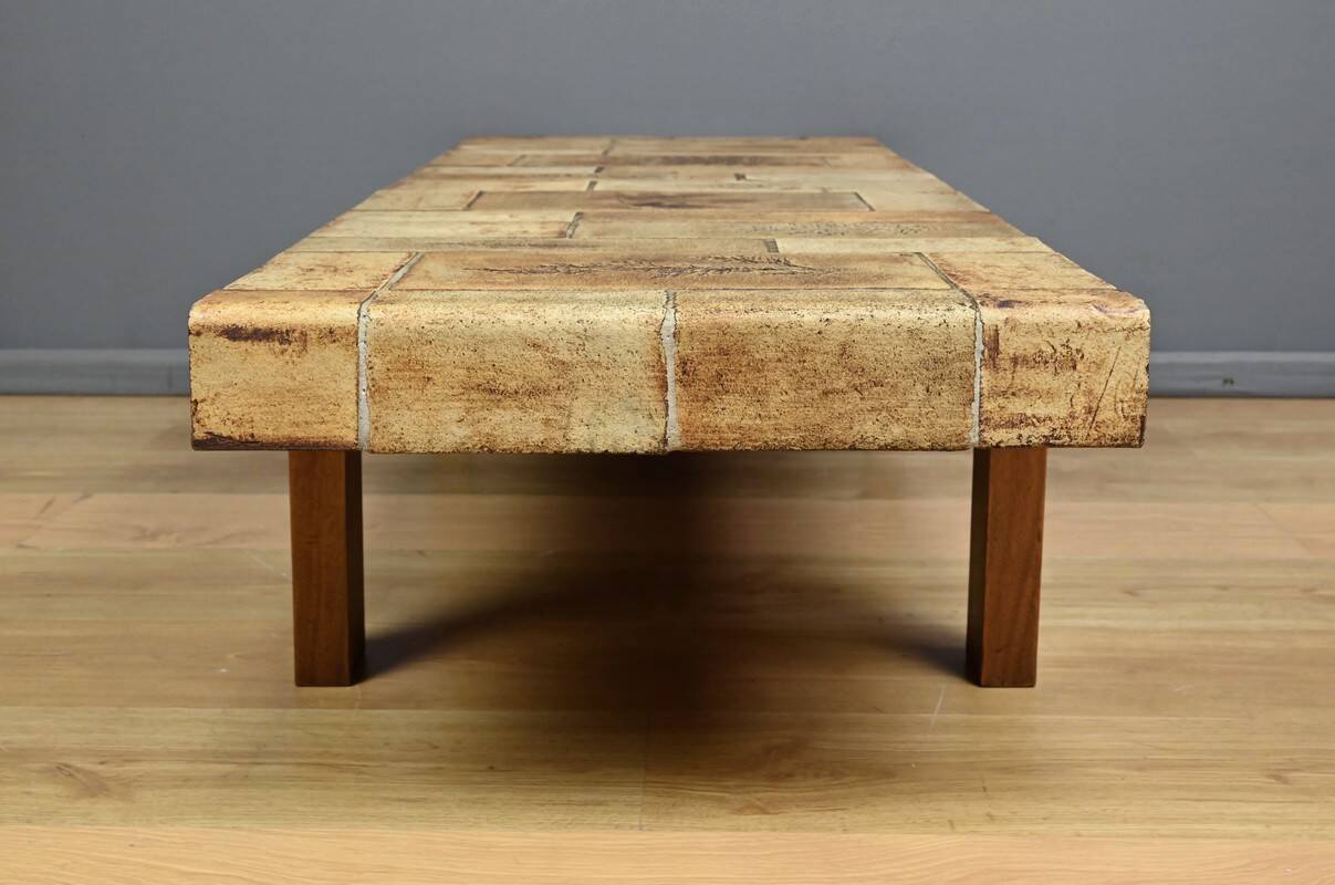 Coffee table signed R. Capron, Les Herbiers Collection, Vallauris – 1960