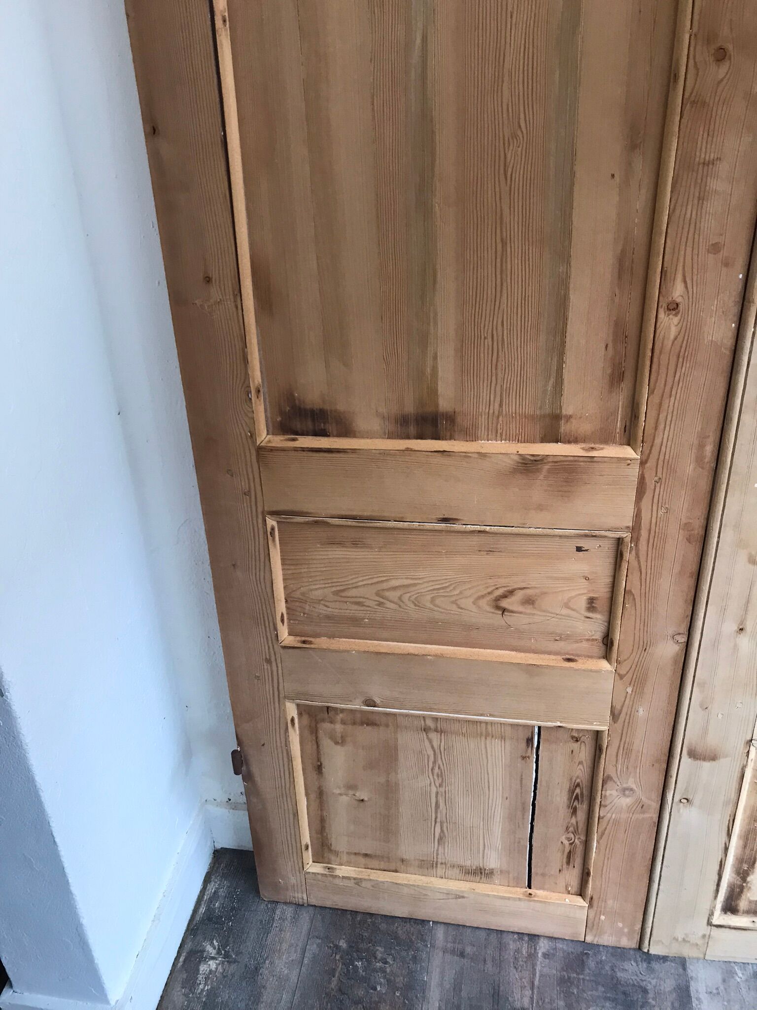Pair of old XIX pine doors