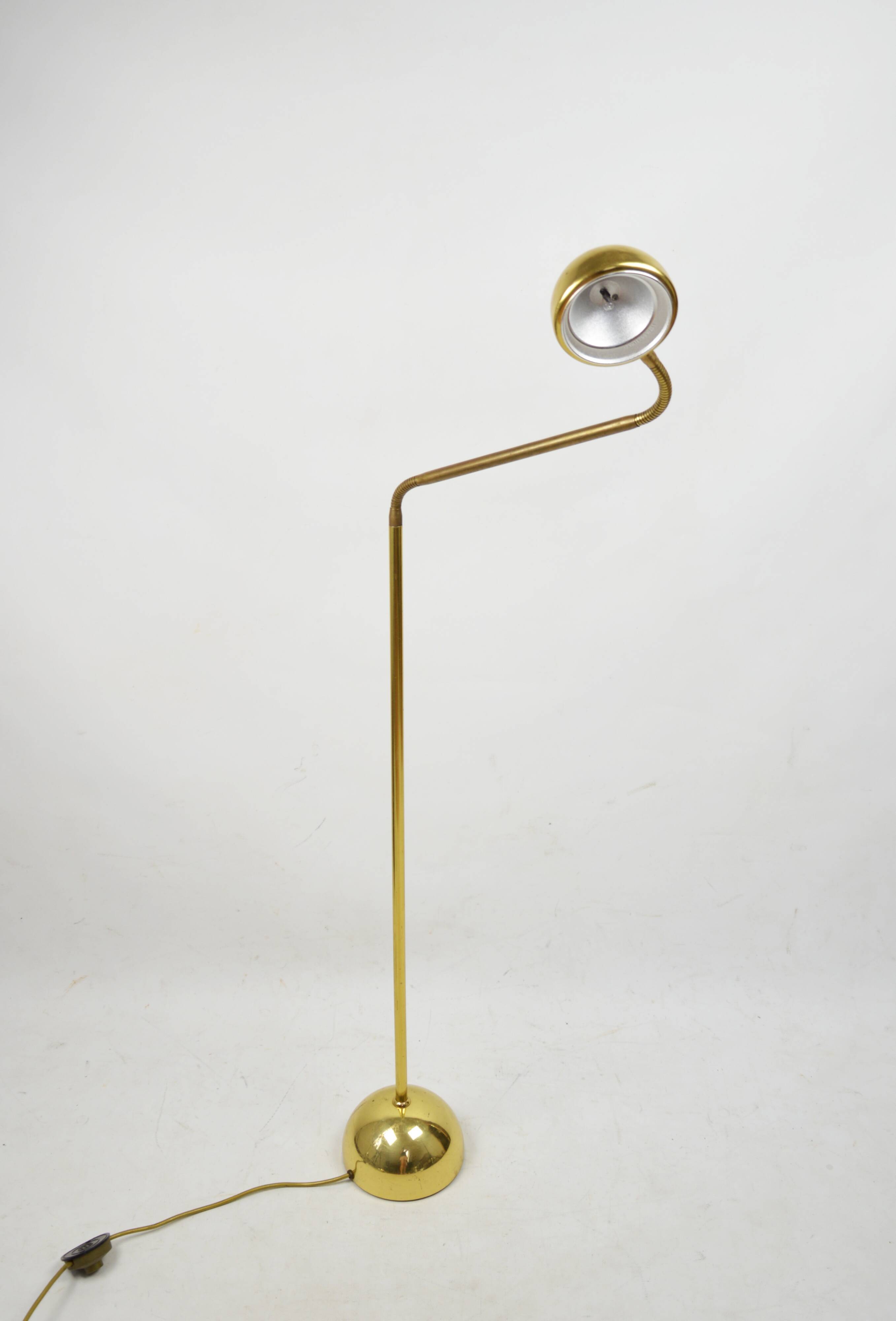 Gold floor lamp, 1980s