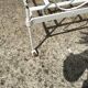 Ancient white metal bed