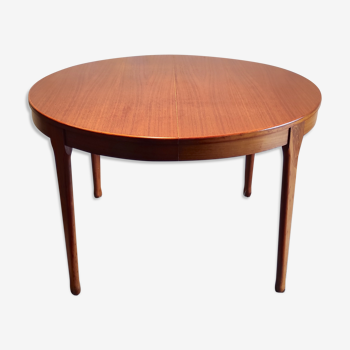 Round teak dining table – 60s