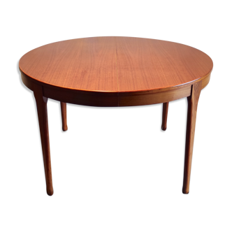 Table à manger ronde en teck années 60