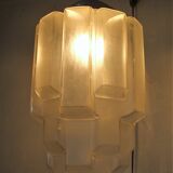 Suspension Deco with frosted glass globe