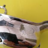 Old silver metal saucer