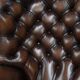 Dark Brown Cowhide  Leather Chesterfield Wingback Chair