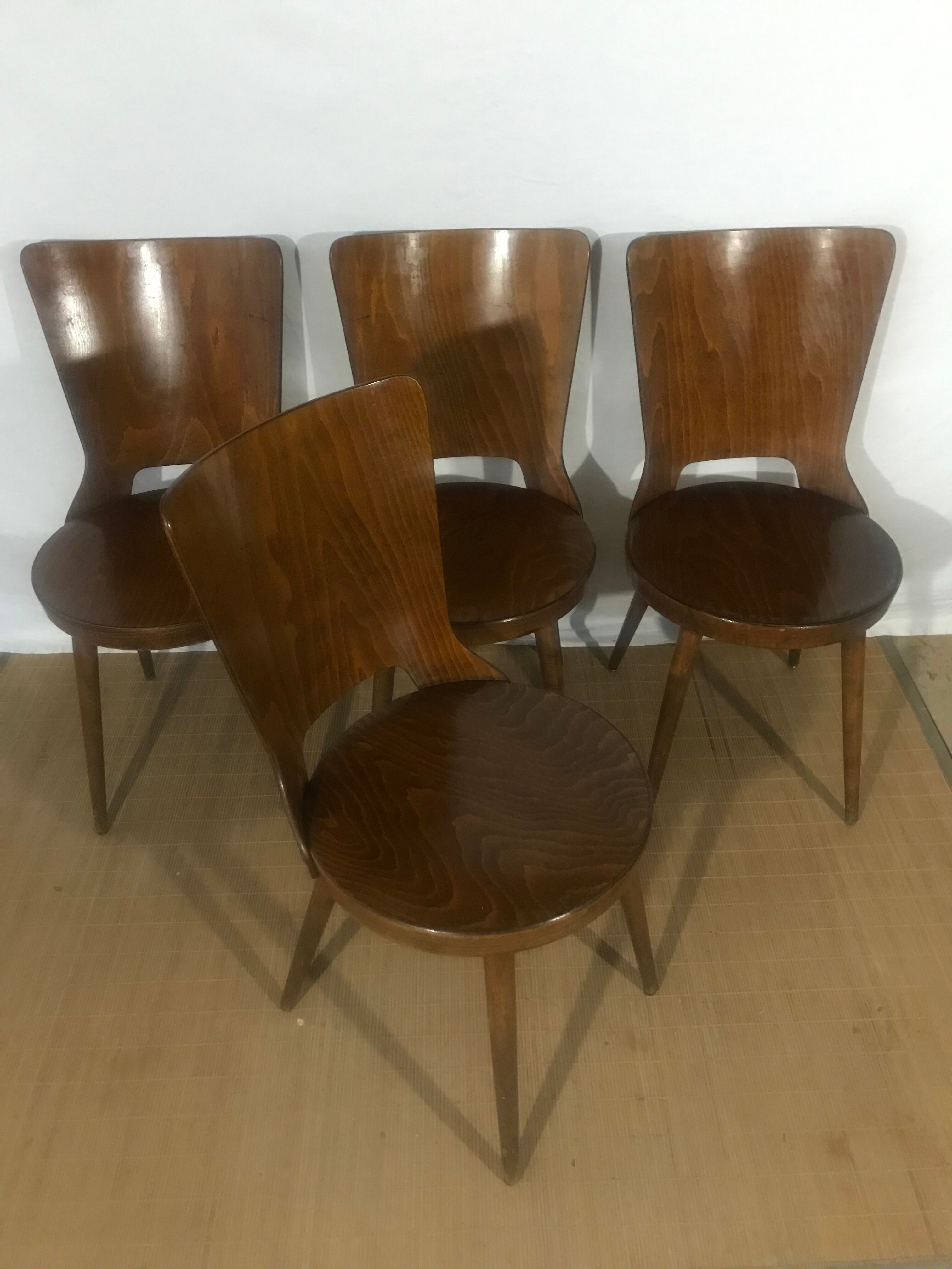 4 vintage Bistro chairs Baumann Mondor