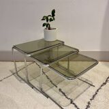 Chrome trundle tables