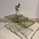 Chrome trundle tables