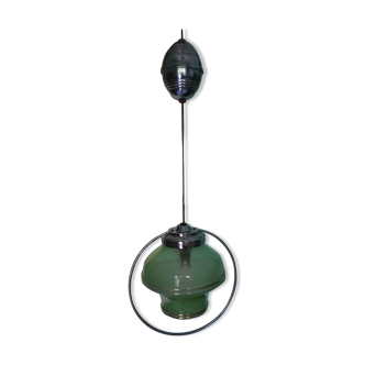 Art deco pendant lamp from the 1920s/1940s with opaline