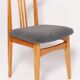 Mid-Century beech wood chair with grey boucle fabric, M. Zielinski, Europe, 1960.