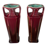 Pair of Art Deco Orchies vases