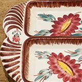 Vintage raw dish in the form of a tray with 4 compartments