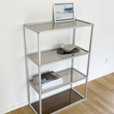 Aluminum and glass shelf