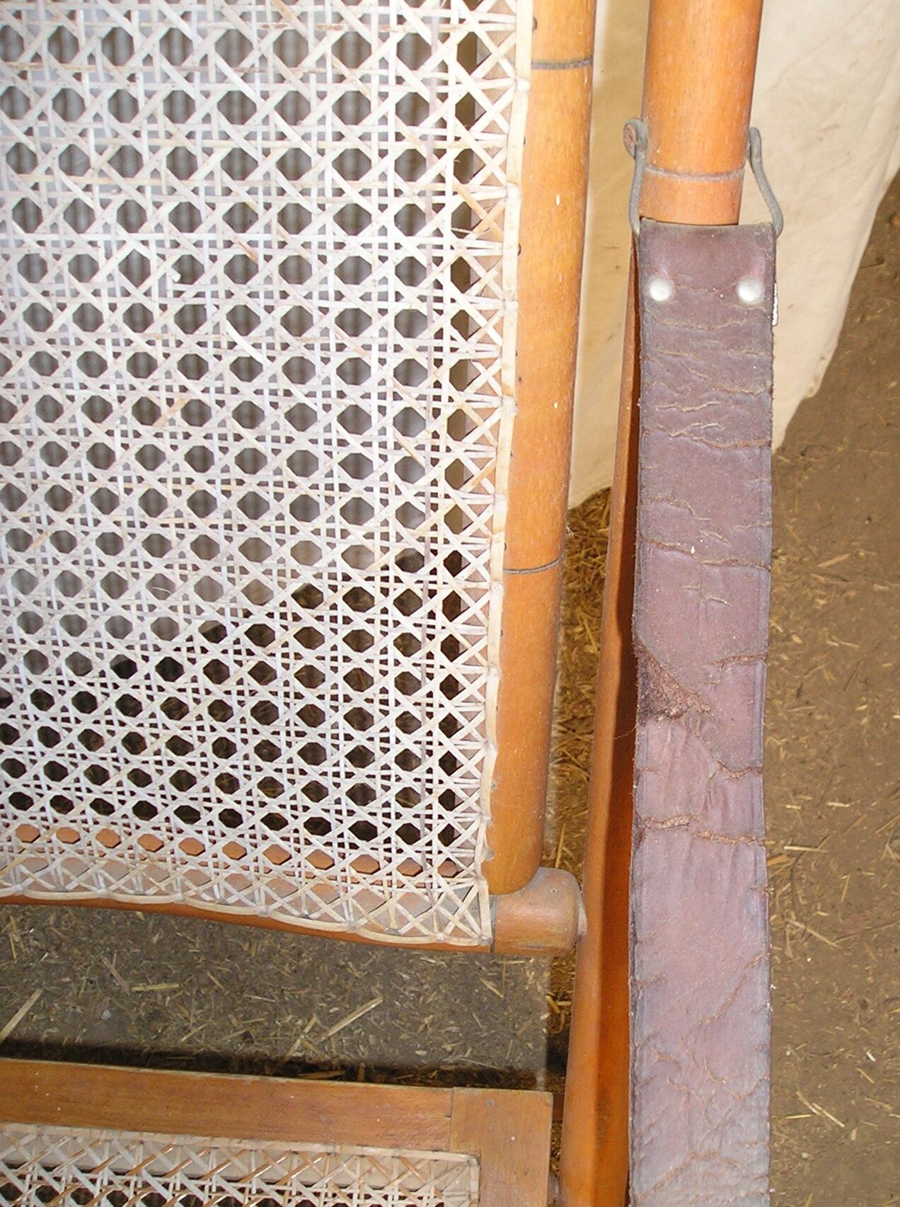 Folding cane armchair early XX