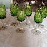 Old white wine glasses