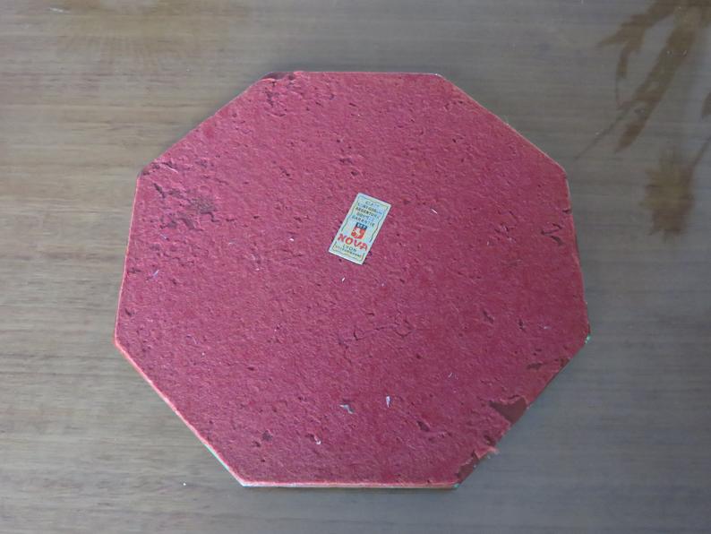 Octagonal mirror bevelled art deco 40 50 21x21cm