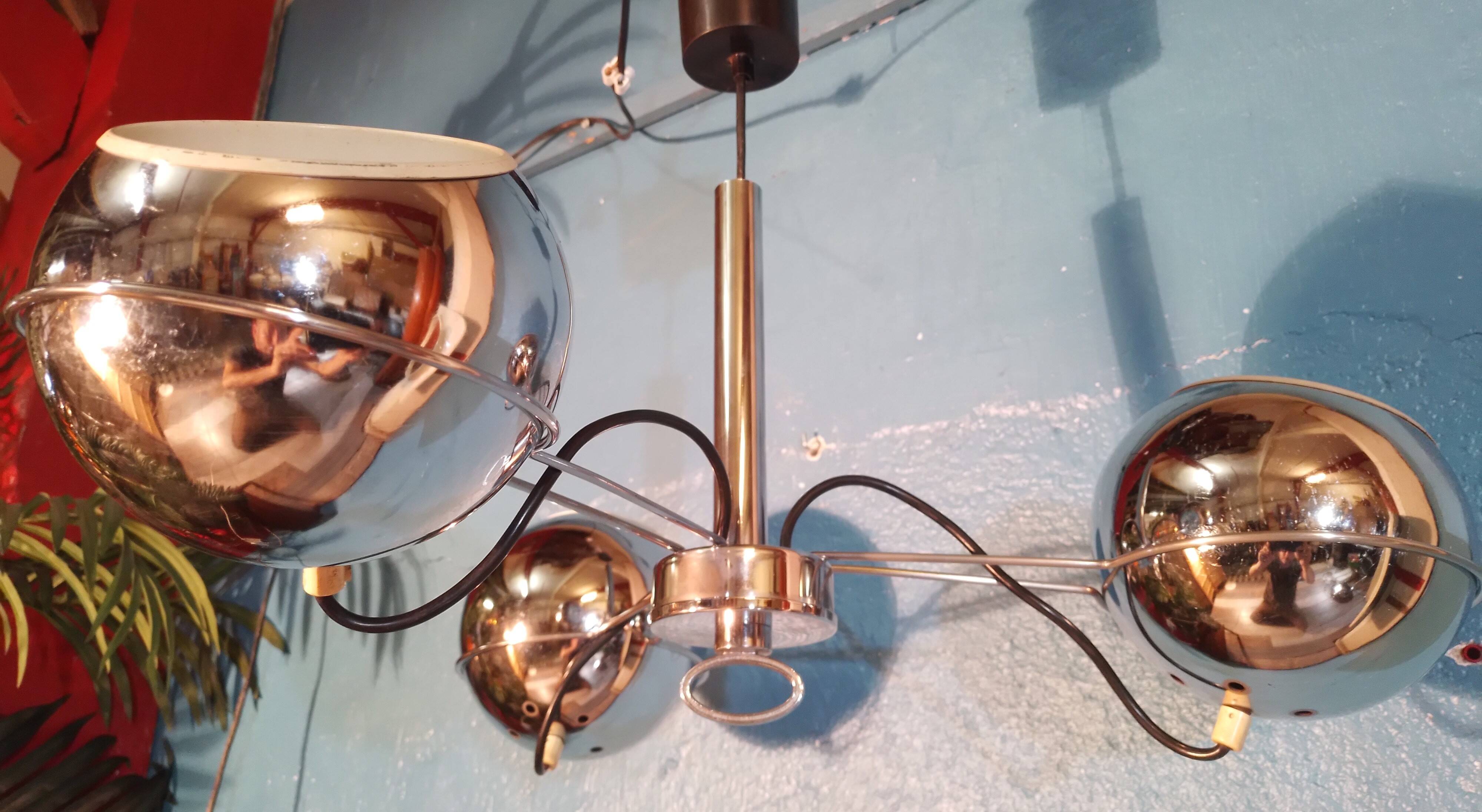 Space Age “Eye Ball” Pendant Lamp 1960s