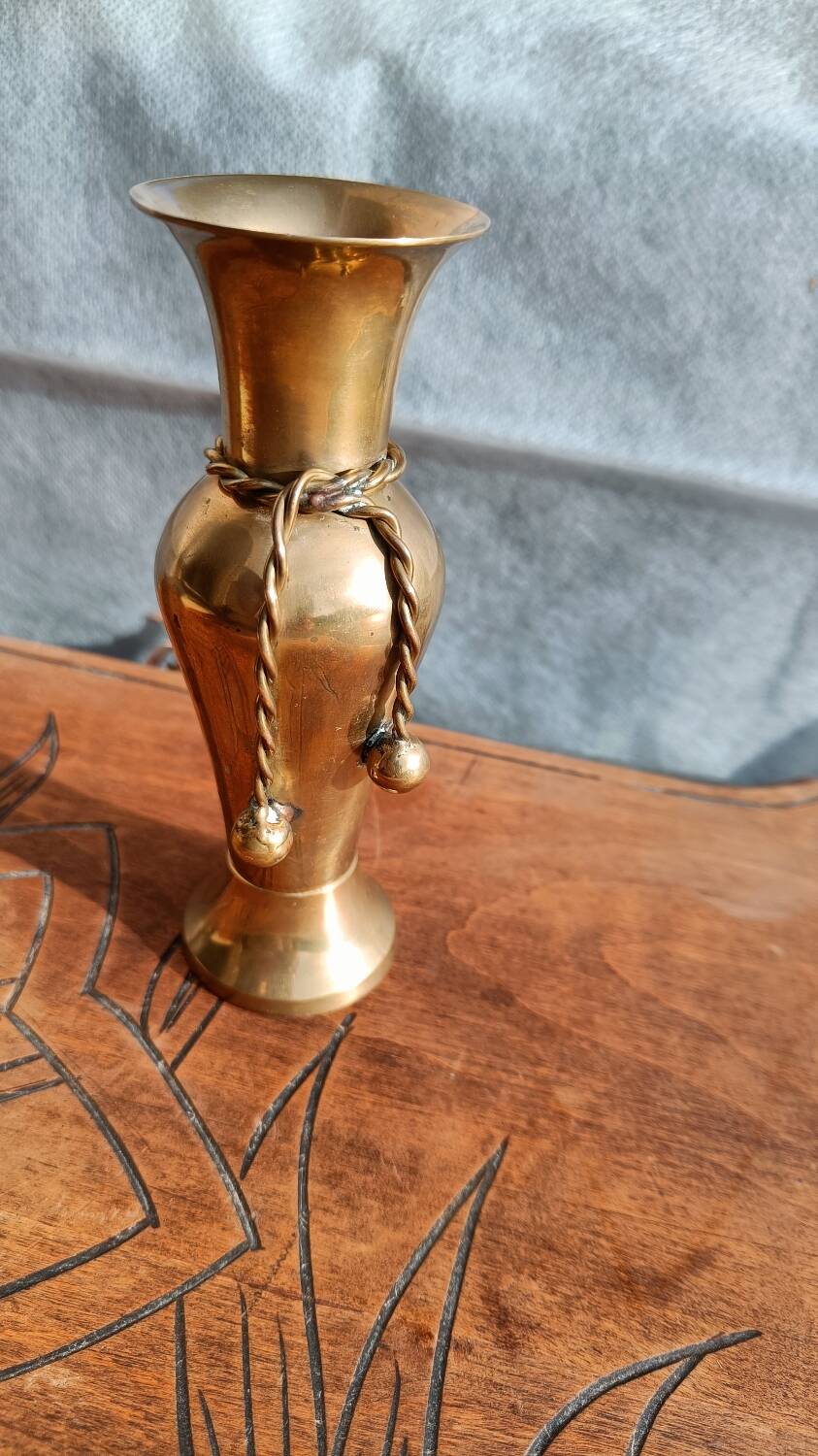 Vintage brass vase