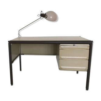 Bureau Ronéo vintage avec lampe Guzzini