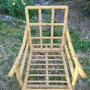 4 bamboo armchairs and a vintage coffee table