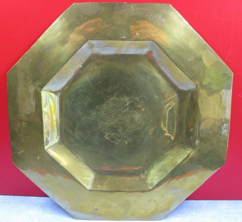 Copper dinanderie artisan platter