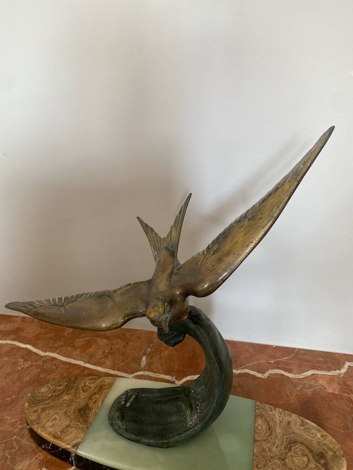 Sculpture "The Seagull" by G. Franjou, 20th century.