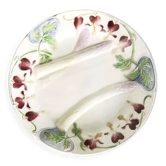 6 assiettes barbotine asperges