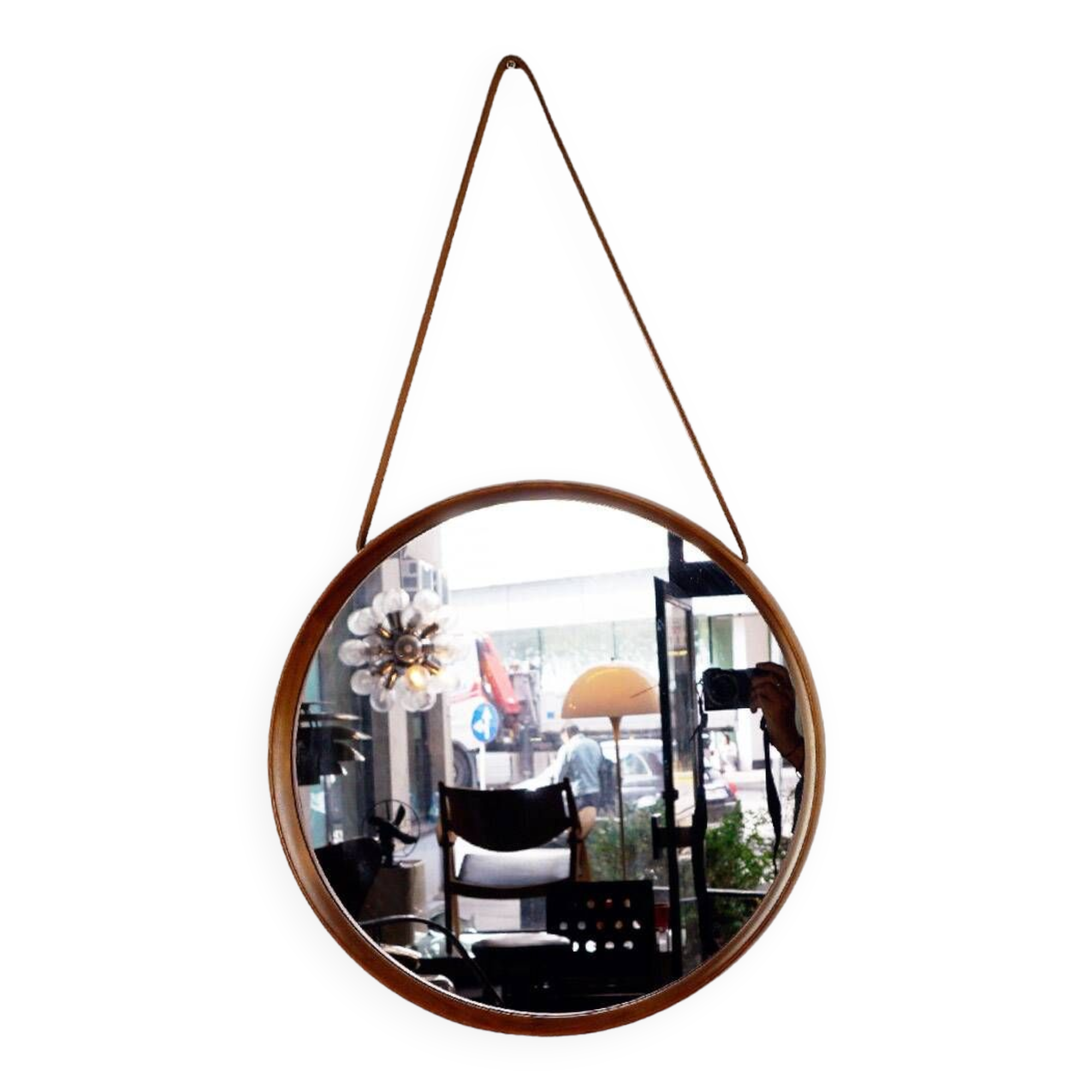 Teak Wall Mirror by Uno and Osten Kristiansson for Luxus Vittsjö Sweden