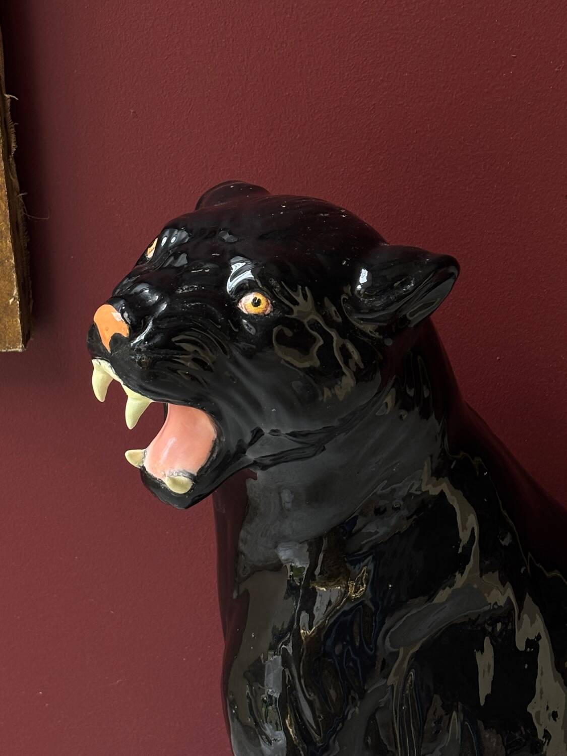 Black panther in terracotta, Italy 1970