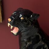 Black panther in terracotta, Italy 1970