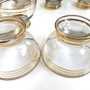 Set of 8 Glasses Coupes Bowls Champagne Alcohol Vintage Crystal Design