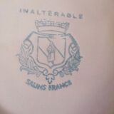 6 flat plates in pink earthenware by Salins