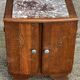 Table de chevet bois sculpté et marbre période Art-Deco