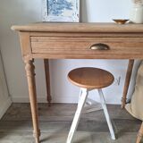 Farmhouse desk / console / side table in solid oak, country style.