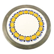 Art Nouveau tray, silver-plated brass, white porcelain, Austria, early 20th century