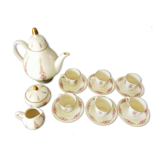 Porcelain Scherzer Bavaria - coffee service 6 cups and saucers, coffee maker, sugar bowl, milk jug
