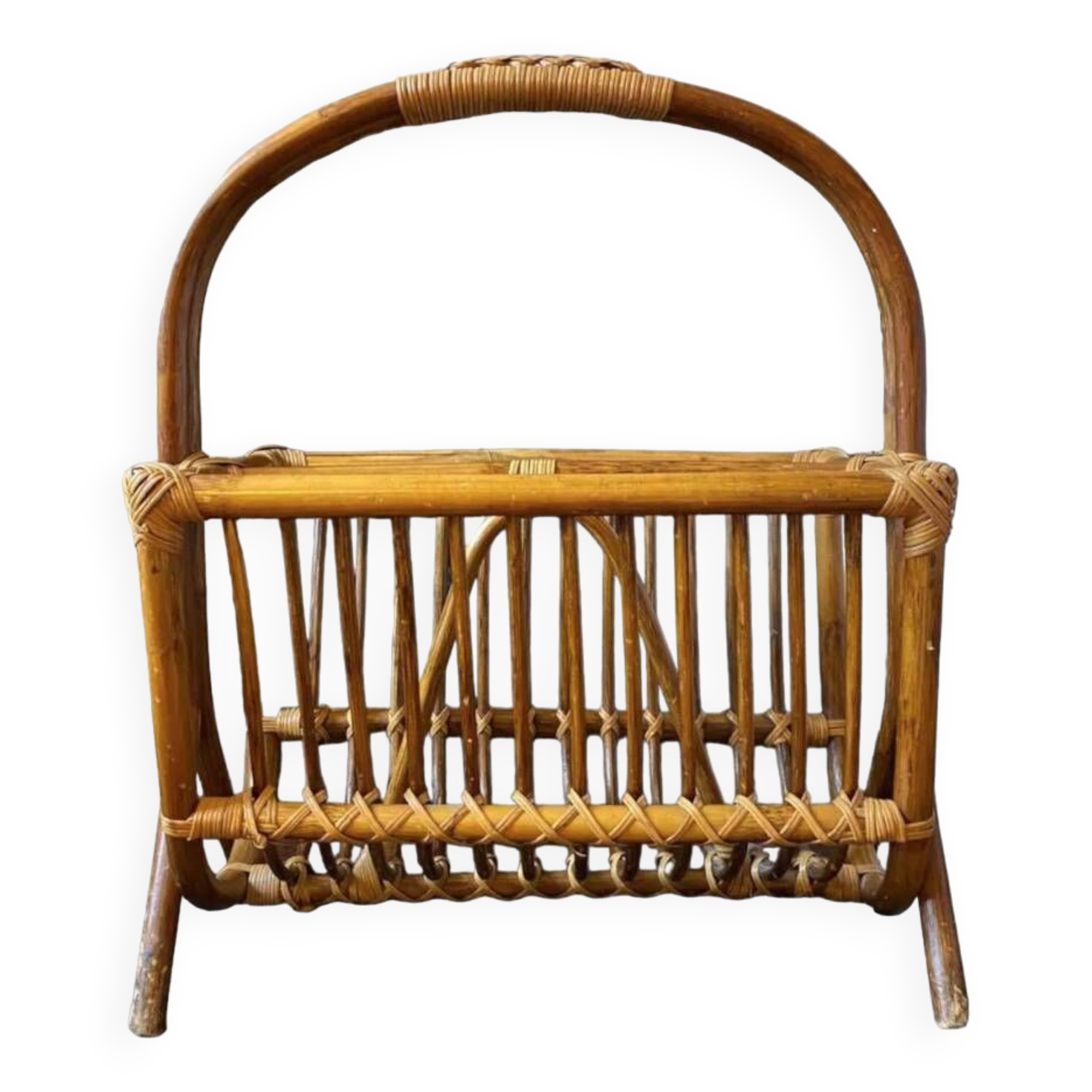 Bamboo magazine rack, 1960s