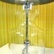 Set of 2 Glass & chrome table lamps with alcantara lampshades, 1960s