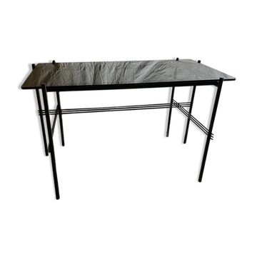 Metal and tinted glass desk