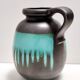 Black and Teal Fat Lava Ceramic Vase Multi-Color 484-30 Scheurich WGP