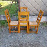 Monastery table with 4 chairs and 1 bench