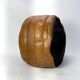 Round leather pouf De Sede from the 1970s.